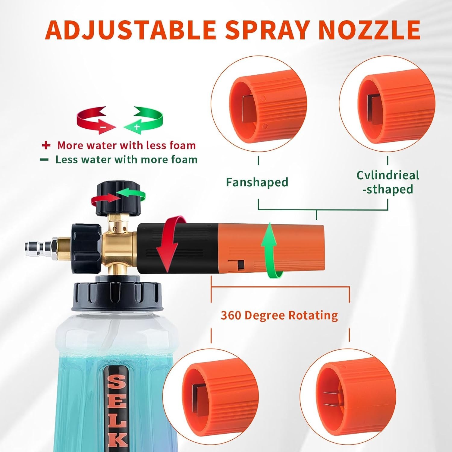 5000PSI Pressure Washer Gun with Foam Cannon, Pressure Washer Sprayer Gun wit…