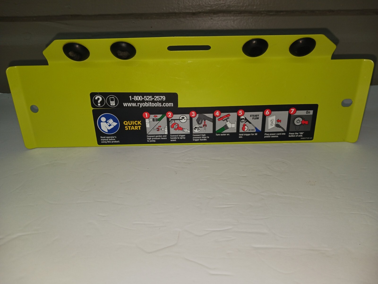 Ryobi OEM Part. Face Panel Assembly RY142300VNM Corded 2300psi Pressure Washer