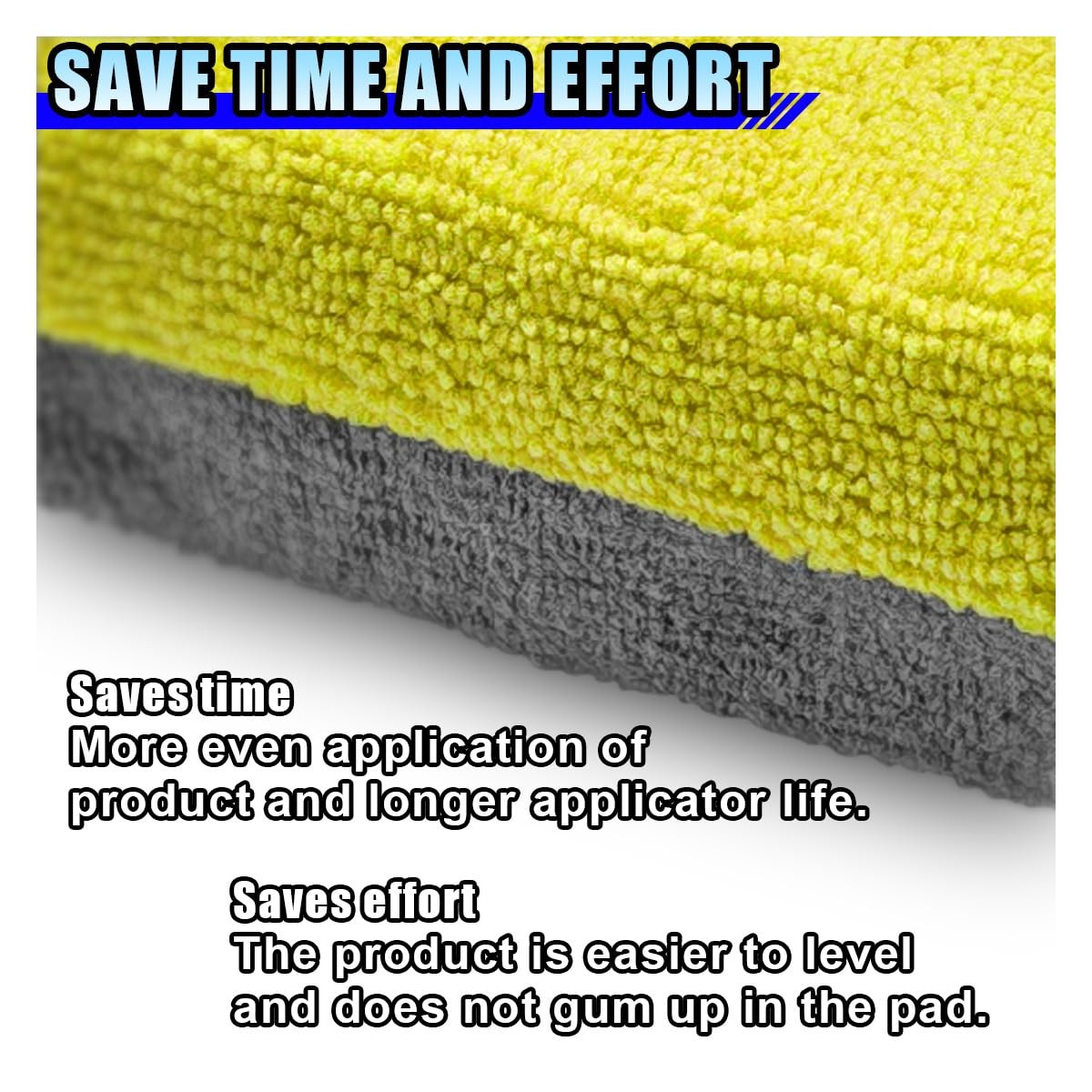 12PCS Ceramic Coating Applicator Sponge, 4.13” x 1.84” Microfiber Car Detai