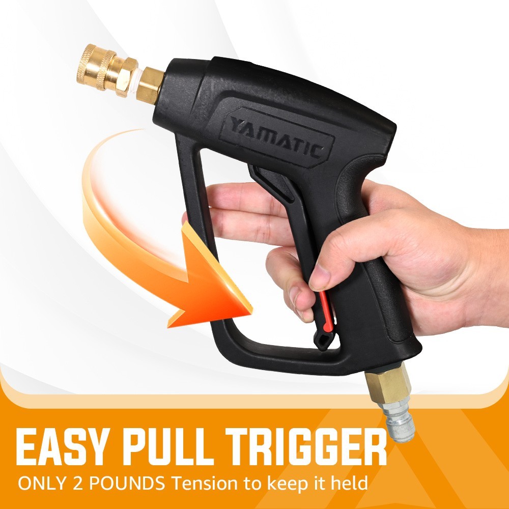 YAMATIC Pressure Washer Gun & Flexible Power Washer Hose 3/8″ Quick Connect
