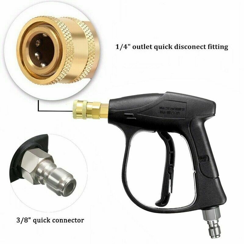 3/8″ Inlet 3000 PSI High Pressure Car Wash Washer Spray Gun 5 Spray Nozzle Tip