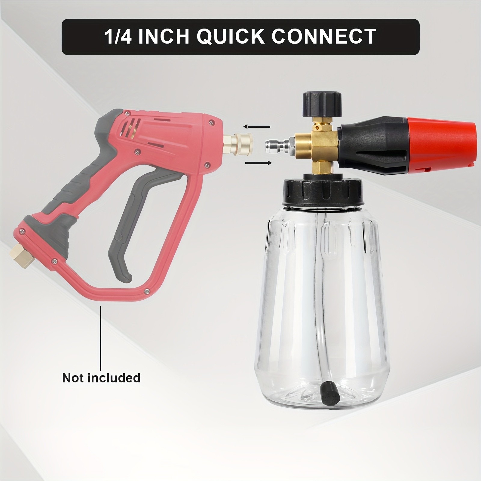 Snow Foam Lance Cannon Soap Bottle Sprayer For Pressure Washer Gun Jet Car Wash