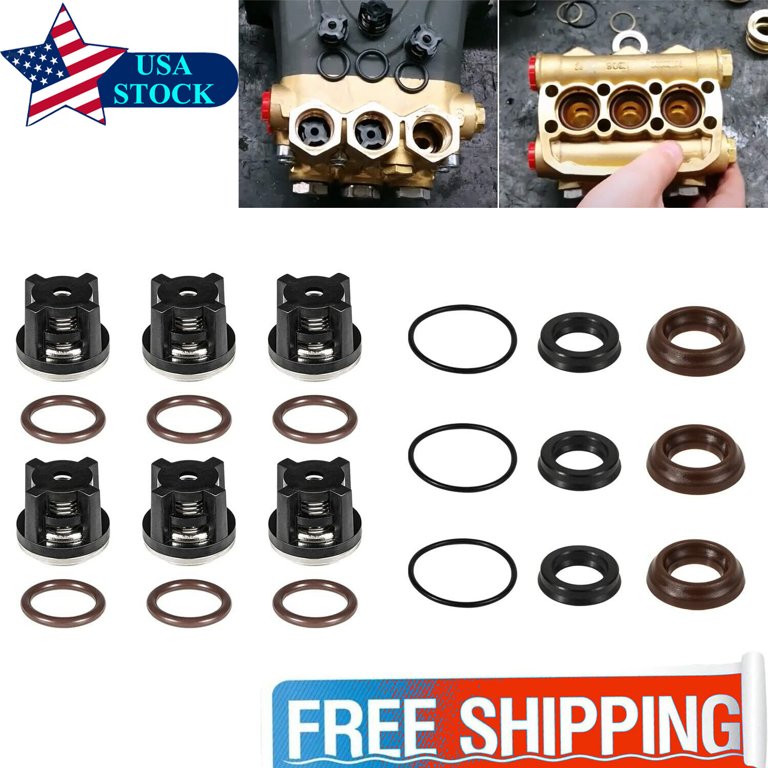 AR1828 Check Valve Kit & AR1857 Packing Kit for Annovi Reverberi Pressure Pumps
