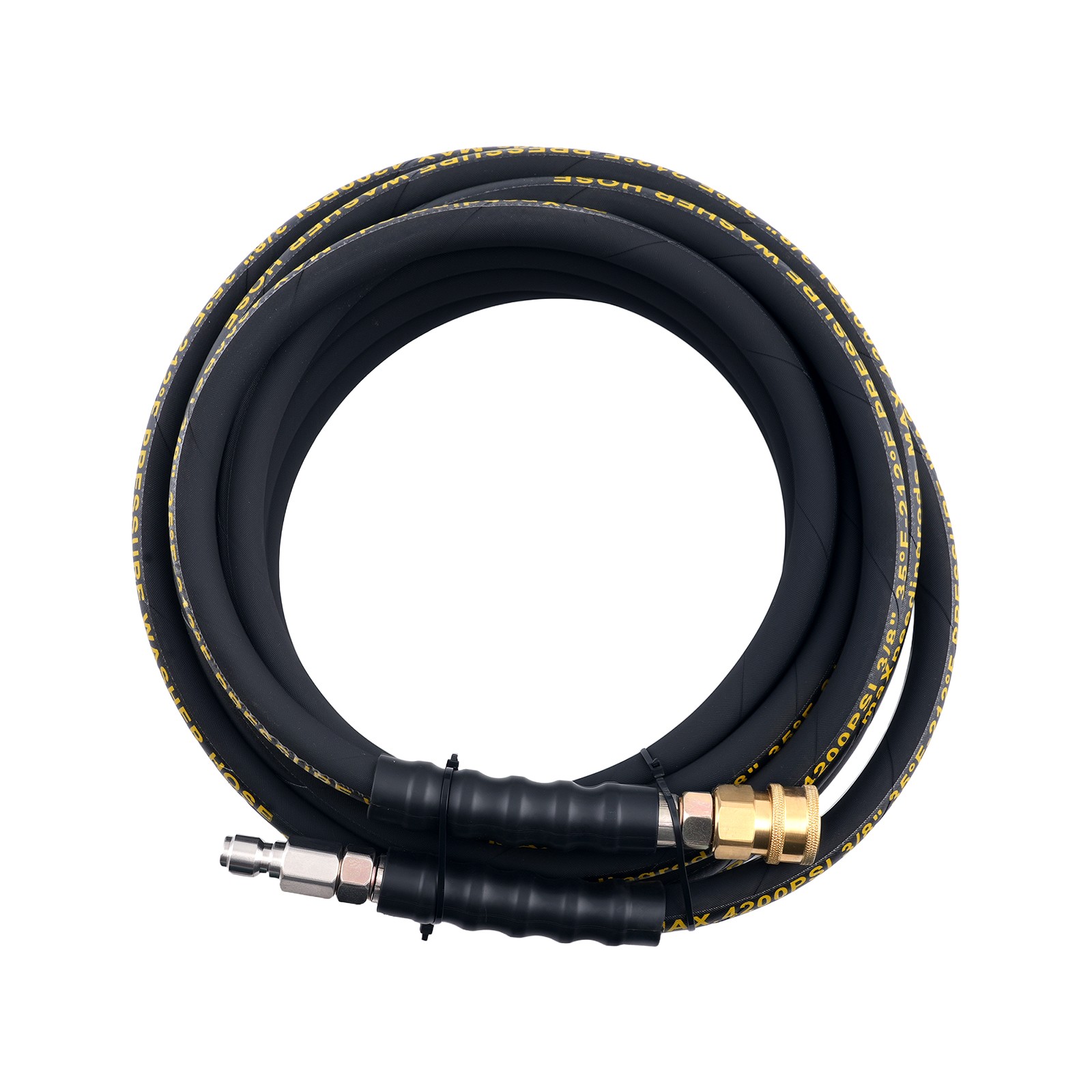 25ft Pressure Washer Hose 3/8″ 4200PSI w/ M22-14mm to 3/8″ Quick Connect Coupler