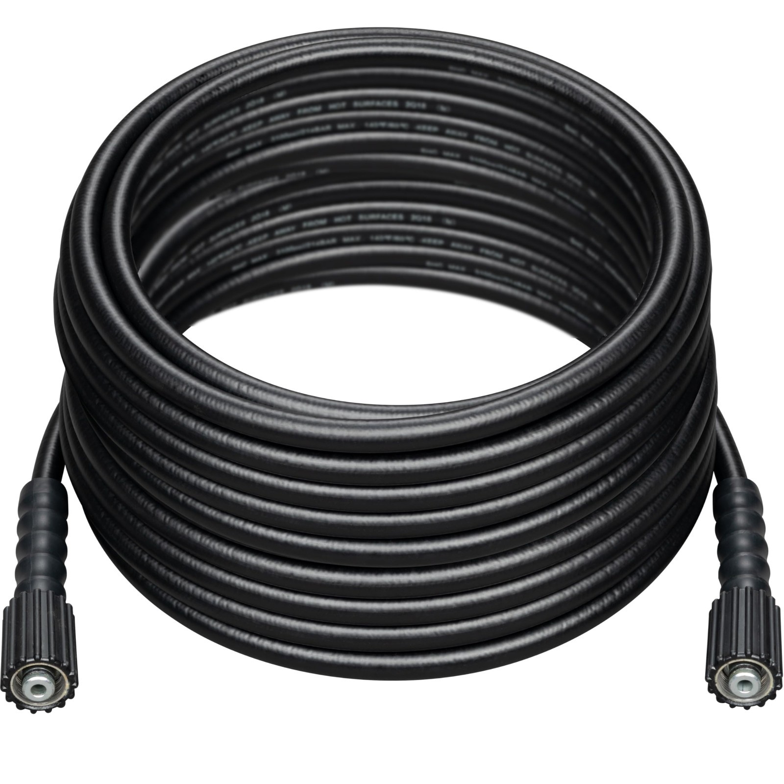 50ft PVC Pressure Washer Hose – 3400 PSI Max – Compatible with Gas & Electric Wa