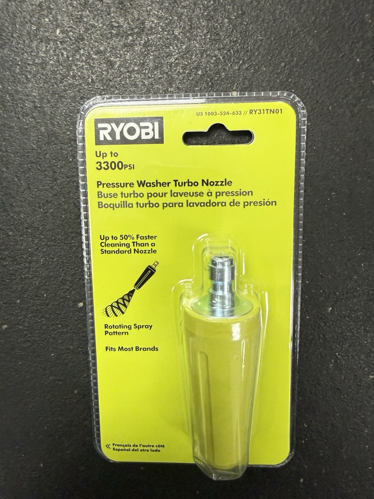 RYOBI RY31TN01 3,300 PSI Gas/Electric Turbo Pressure Washer Nozzle