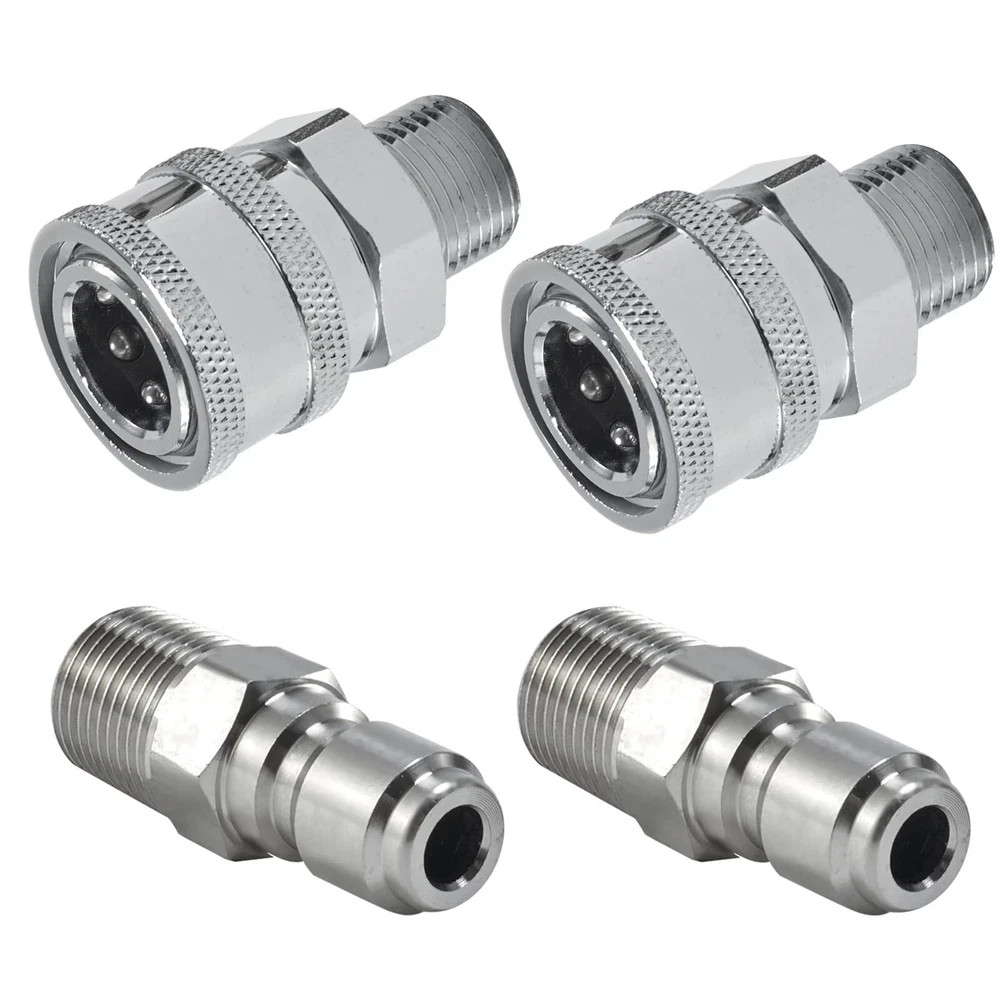 4) Pressure Washer Quick Connect 3/8″ Pressure Washer Fittings Adapter SET