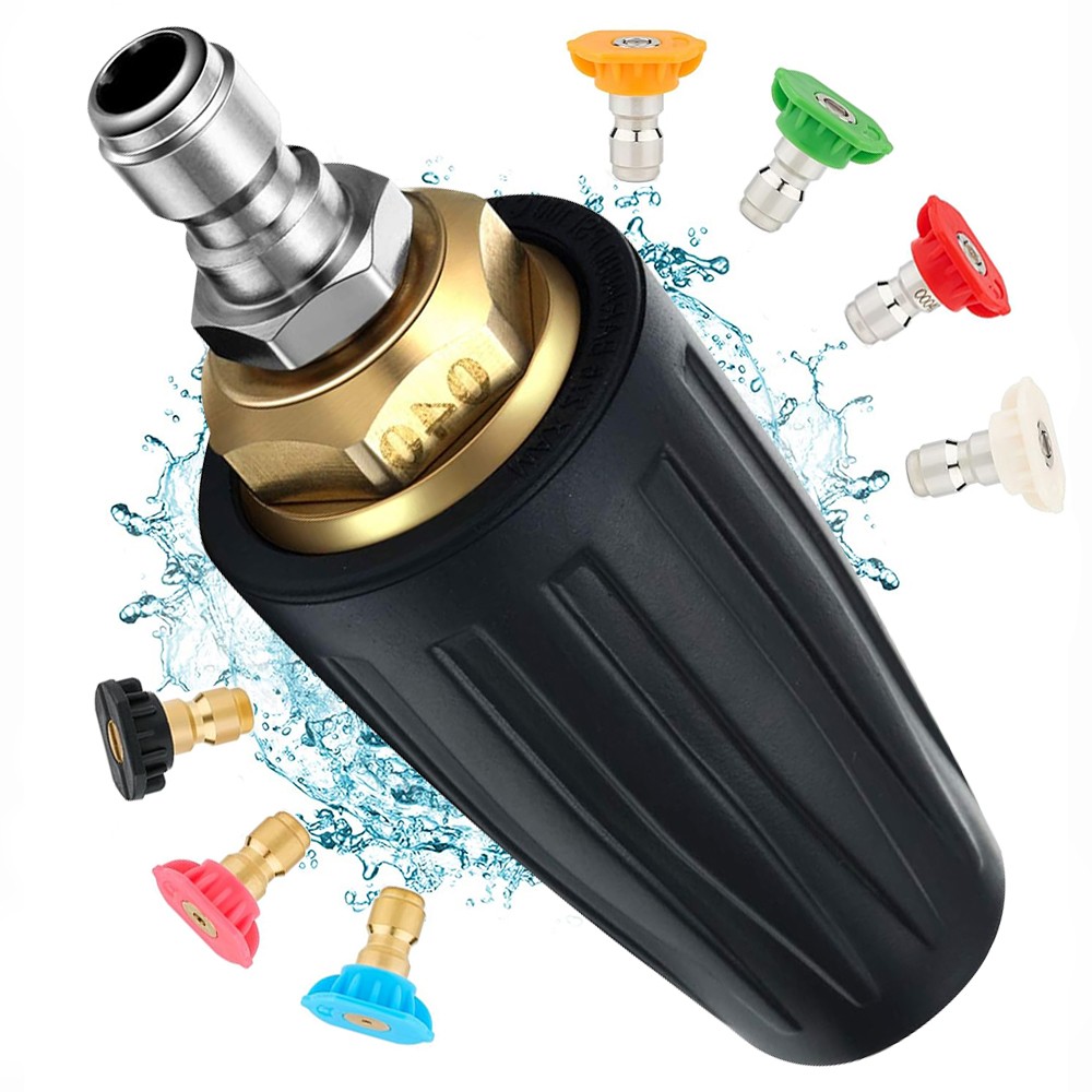 4.0GPM High Pressure Washer Rotating Turbo Nozzle Spray Tip 4000PSI 1/4″ Quick^