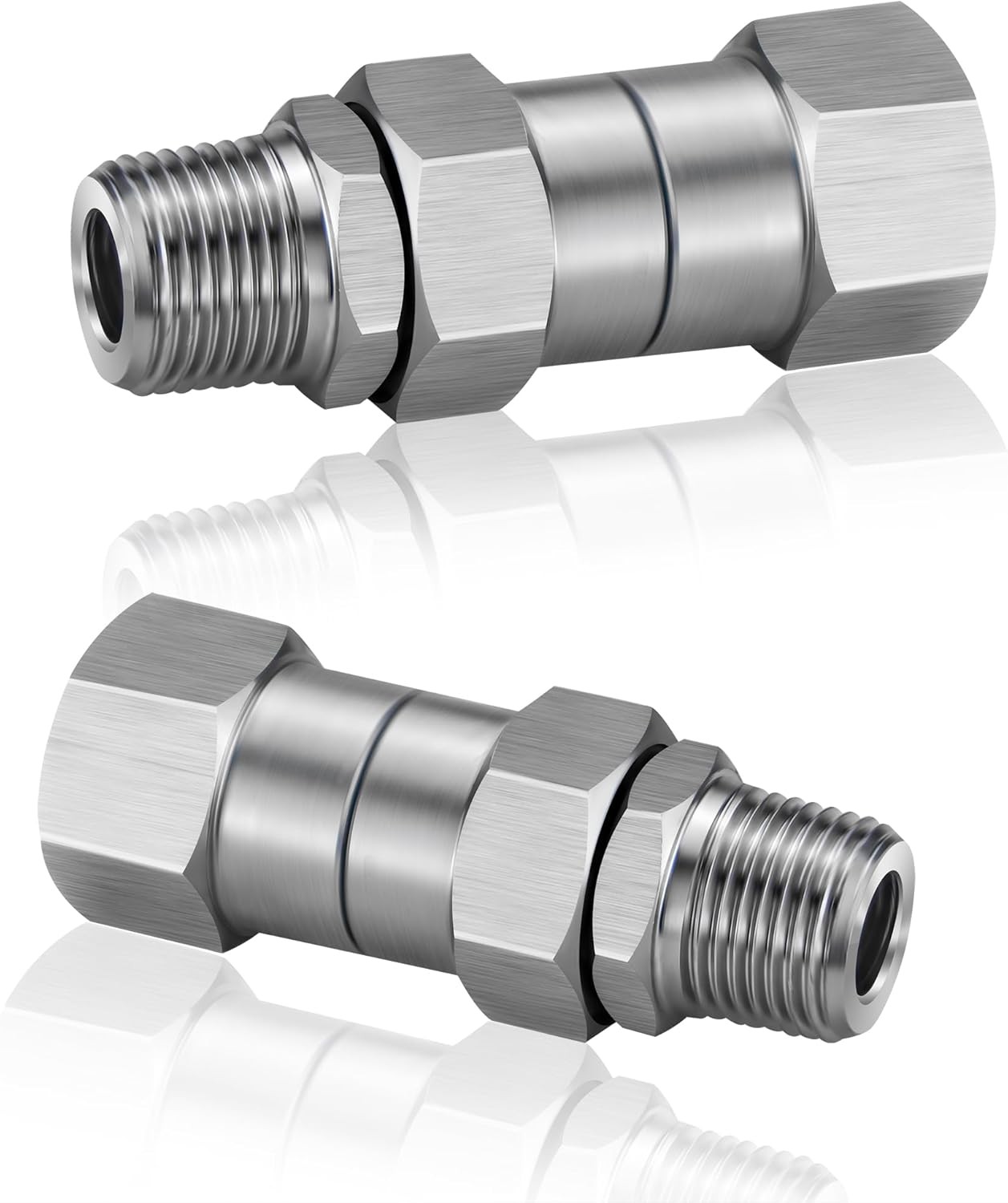 2 PACK Pressure Washer Swivel 3/8″ NPT Stainless Steel, 360° Rotating Kink Free