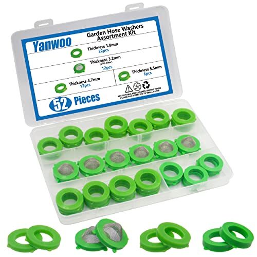 52 Pcs Outdoor Garden Hose Washer Gaskets Silicone O Rings for 3/4″ Water Hose