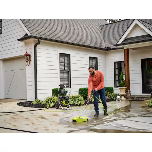 15 in. 3400 PSI Gas Pressure Washer Surface Cleaner with Caster Wheels