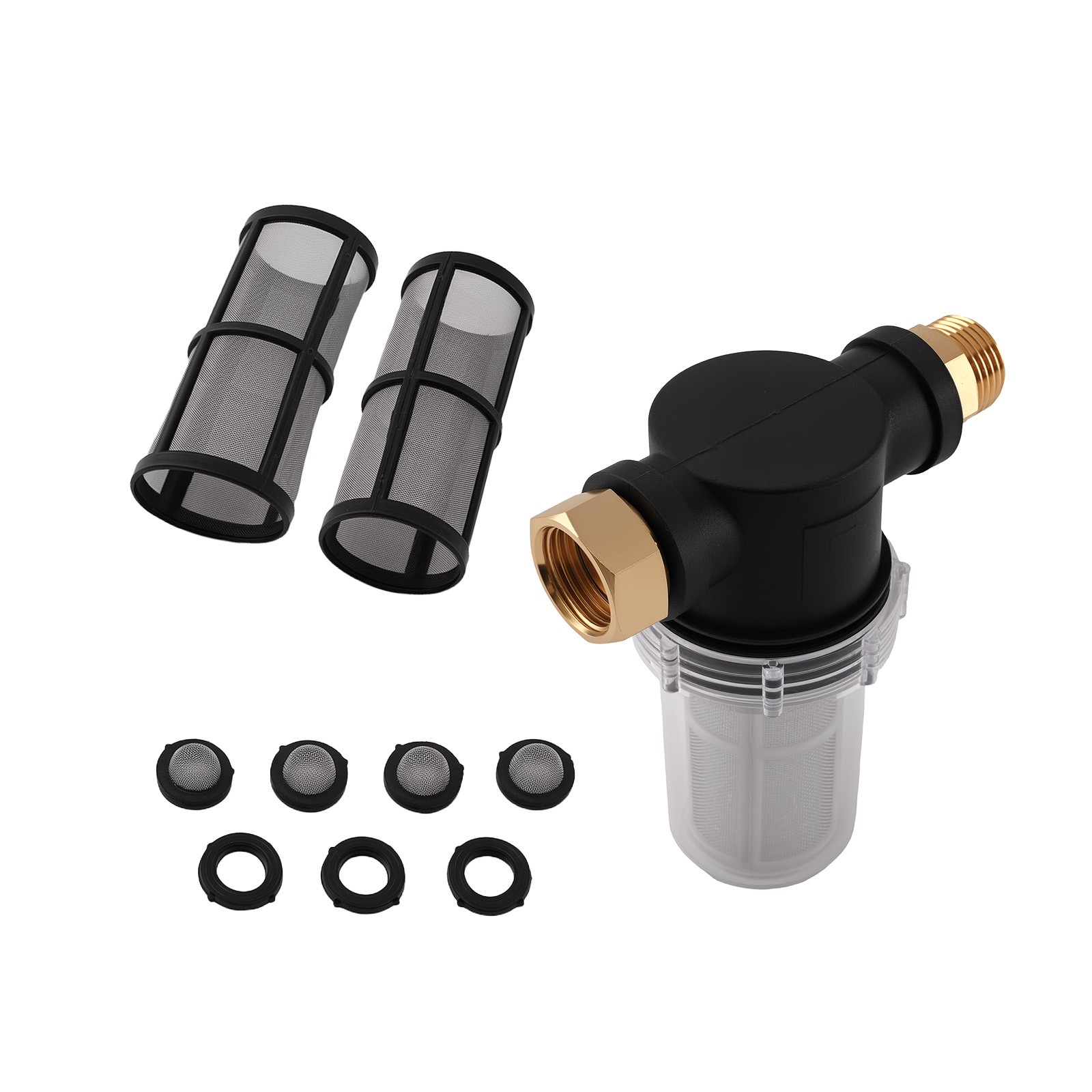 3/4″ Garden Hose Water Filter for Pressure Washer Inline Thread 100 Mesh Brass