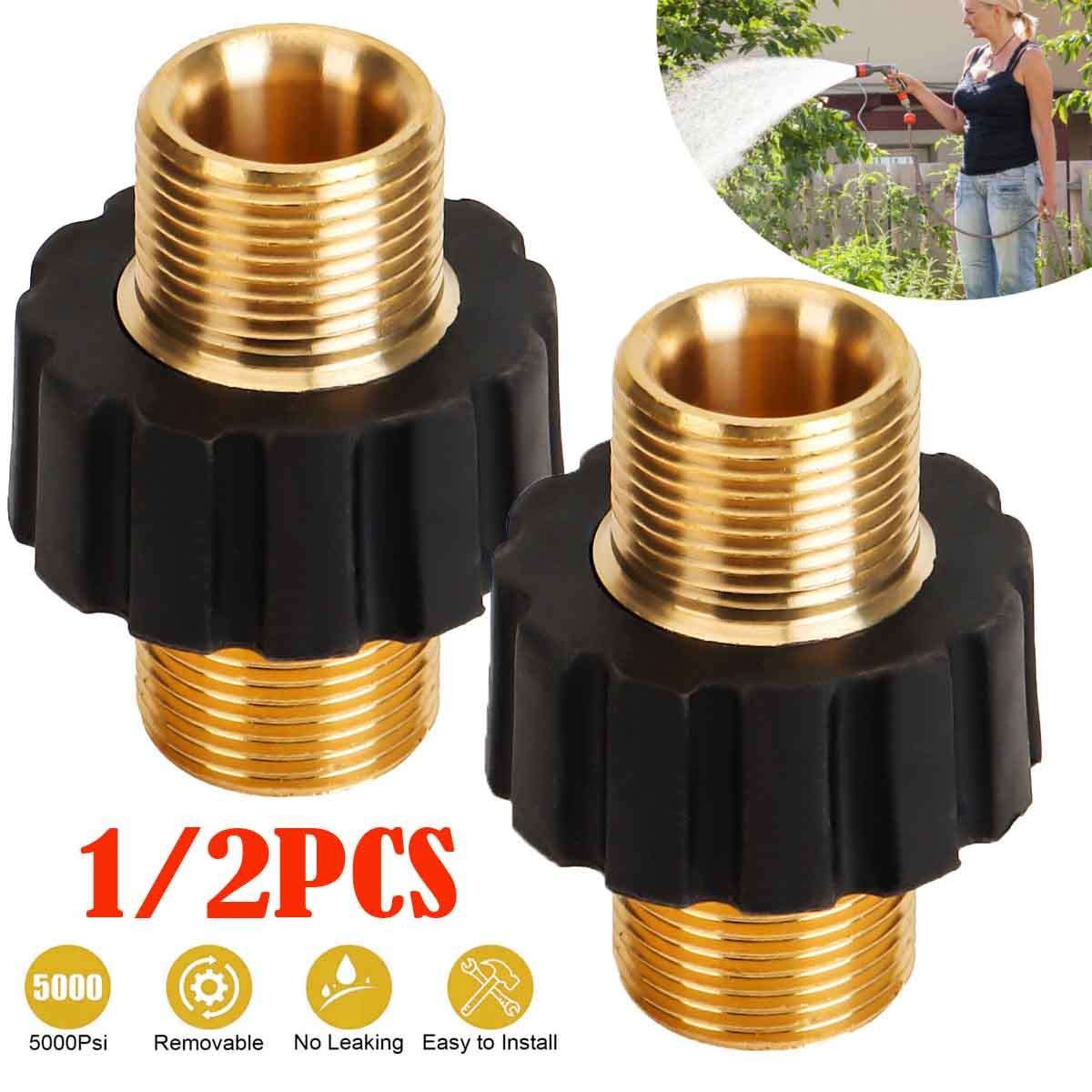 1/2X Brass Pressure Washer Connector Quick Connect Fitting M22-14mm Hose Adapter