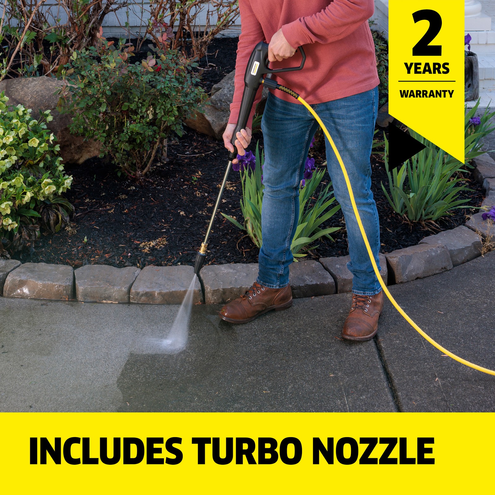 Karcher K1900PS 2375 Max PSI Pressure Washer with Onboard Storage, 0.5 Detergent