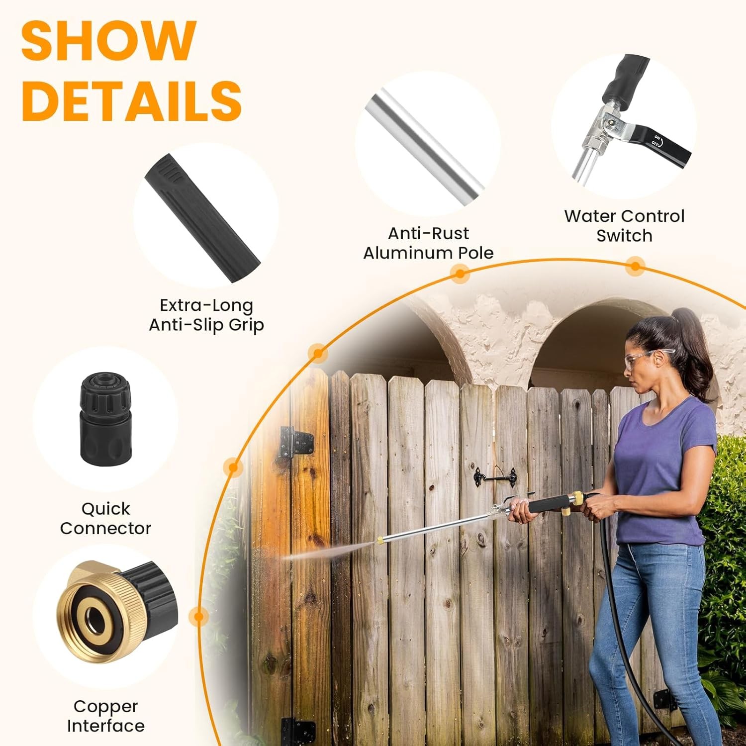 5000 PSI Jet Nozzle for Garden Hose, Quick Connect, 2 Nozzles
