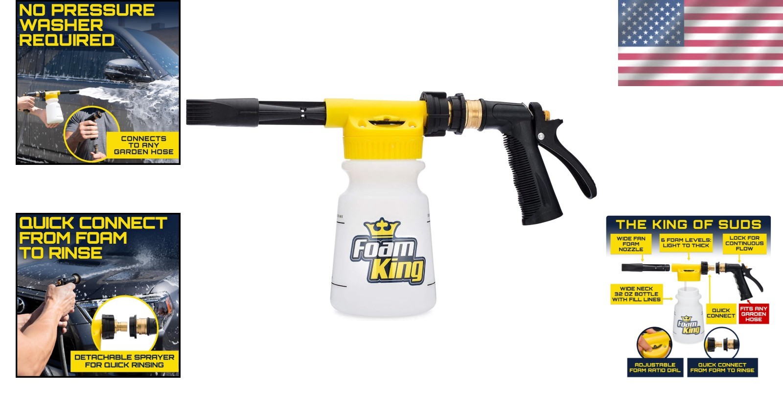 Foam King Car Wash Foam Blaster – No Additional Attachments