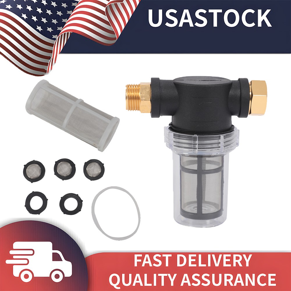 New Garden Hose Inlet Filter Inline Water Pressure Sediment Washing Machine