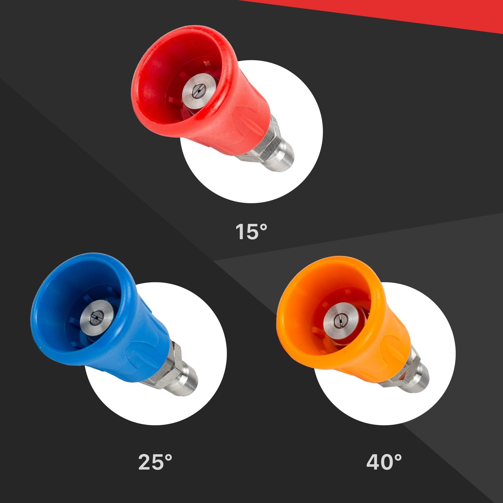 Premium Stainless Steel Spray Nozzle Set | Universal ¼″ Quick-Connect Nozzles…