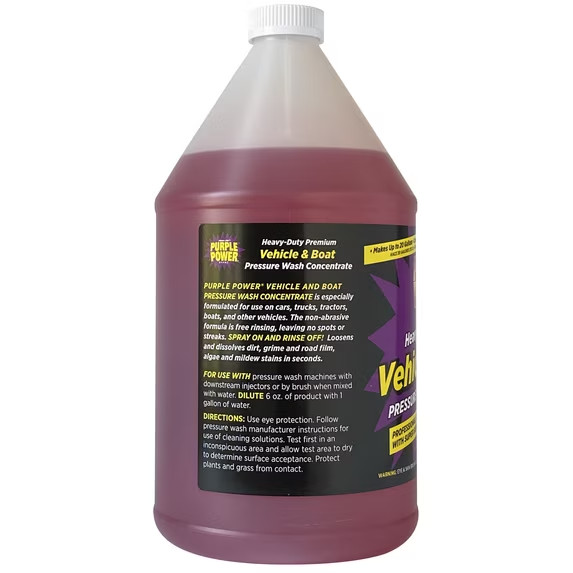 (8 pack) Purple Power Heavy-Duty Vehicle and Boat Pressure Washer Fluid, 1 Gallo