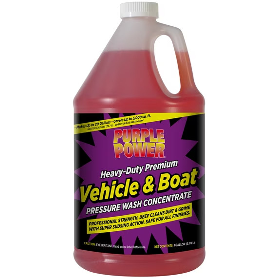 (8 pack) Purple Power Heavy-Duty Vehicle and Boat Pressure Washer Fluid, 1 Gallo