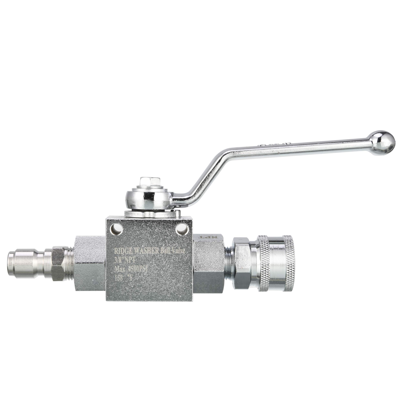 High Pressure Ball Valve Kit for Power Washer Hose, 3/8” Quick Disconnect, 45…