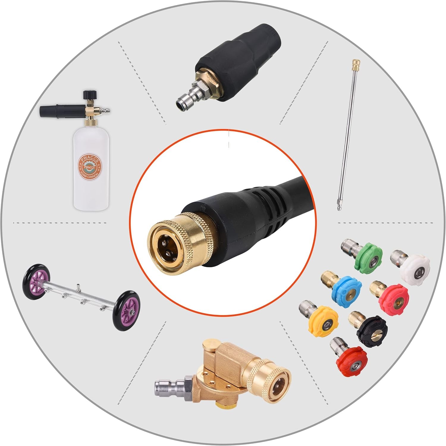 Pressure Washer Handle Replacement – 5 Spray Nozzles