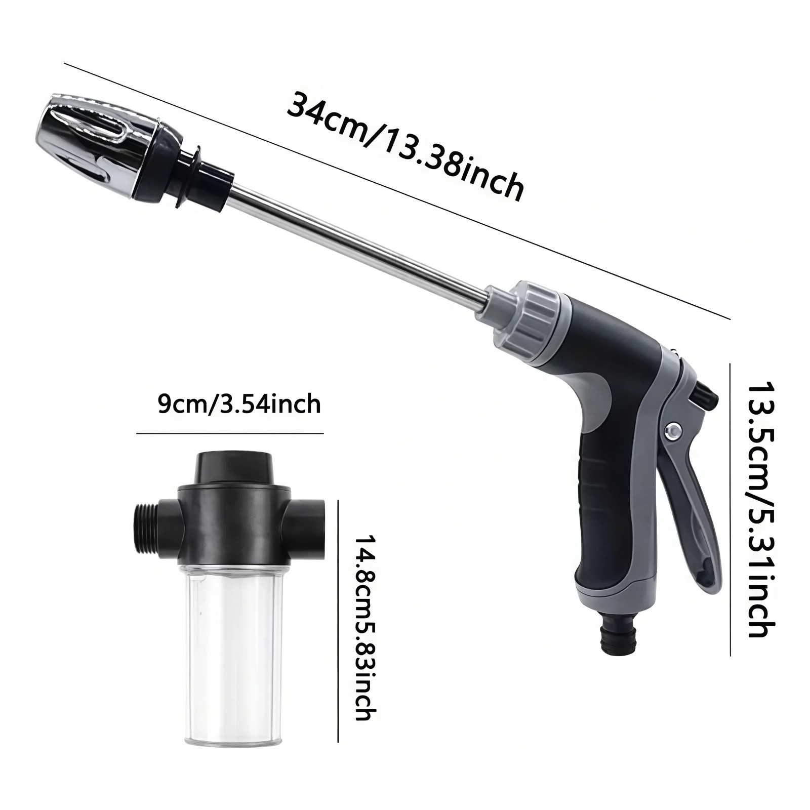 High Pressure Aquoxis Washer Gun Power Hose Nozzle Jet Spray Cleaner.