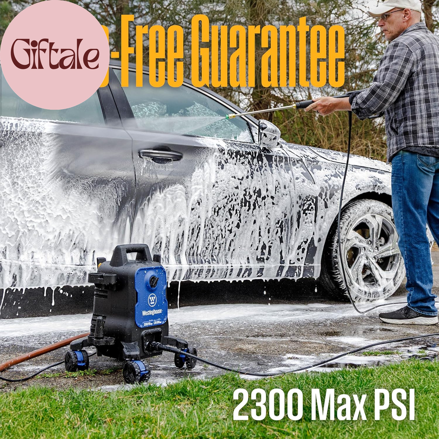 Epx3100 Electric Pressure Washer, 2300 Max PSI 1.76 Max GPM with Anti-Tipping Te