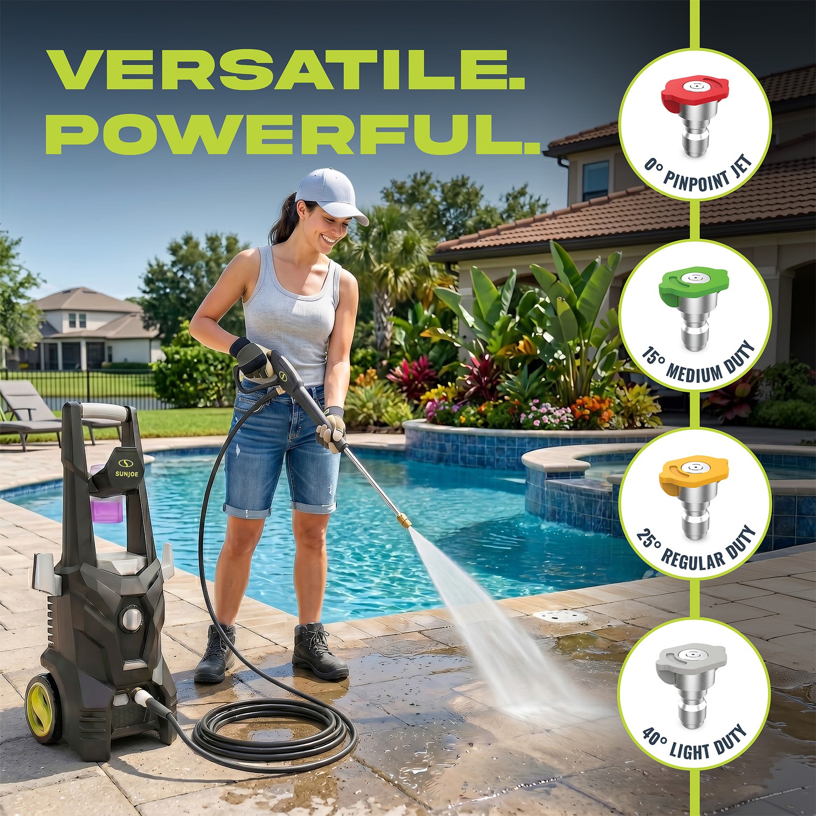Sun Joe SPX100-GO 1300 Electric Pressure Washer | Portable, Lightweight
