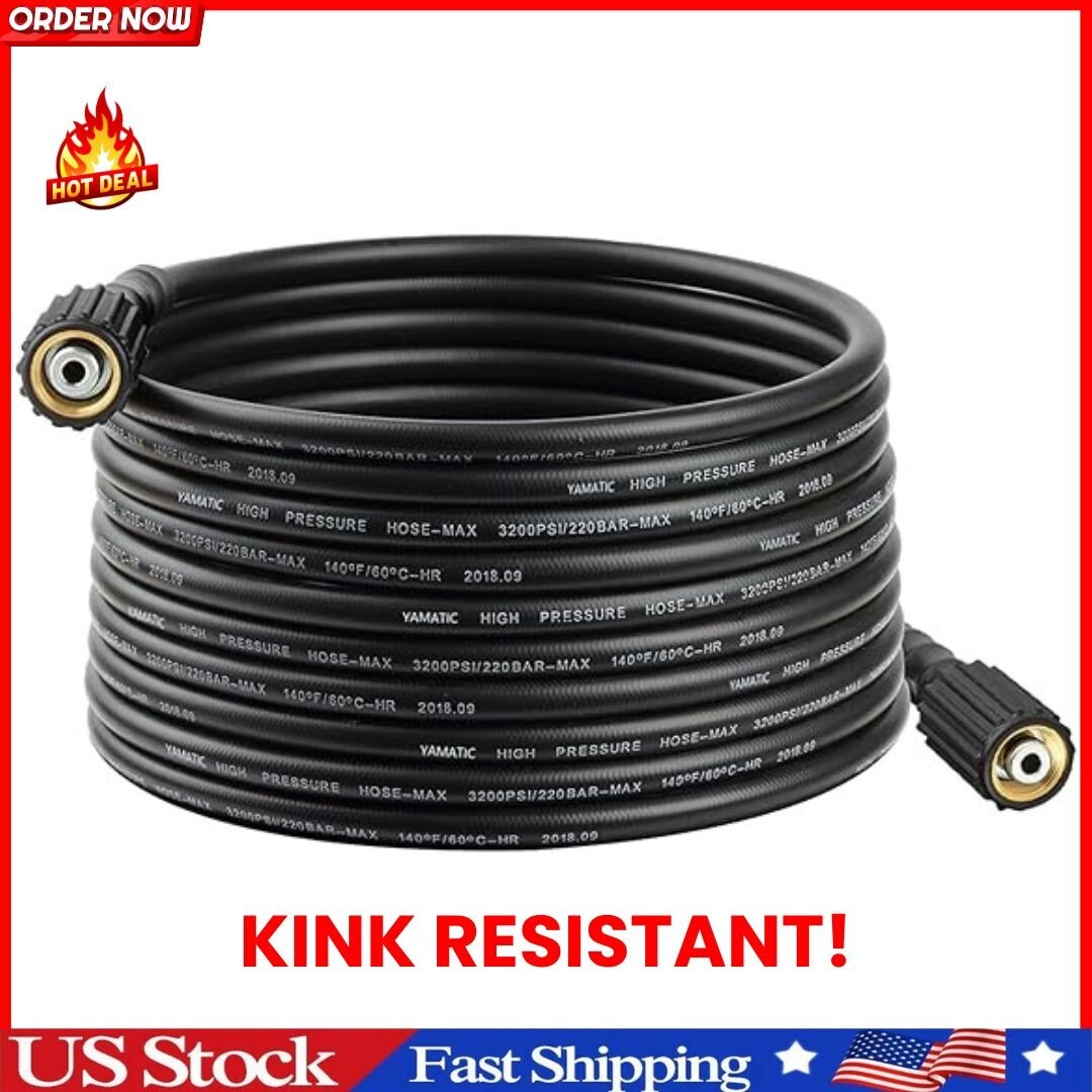 25-Foot Pressure Washer Hose for 3000Psi Craftsman Generac Greenworks Dusichin