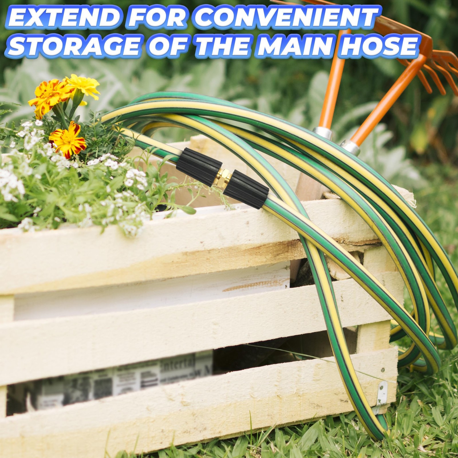 Male to Hose Adapter M22 14mm Quick Connect 4500 PSI Brass