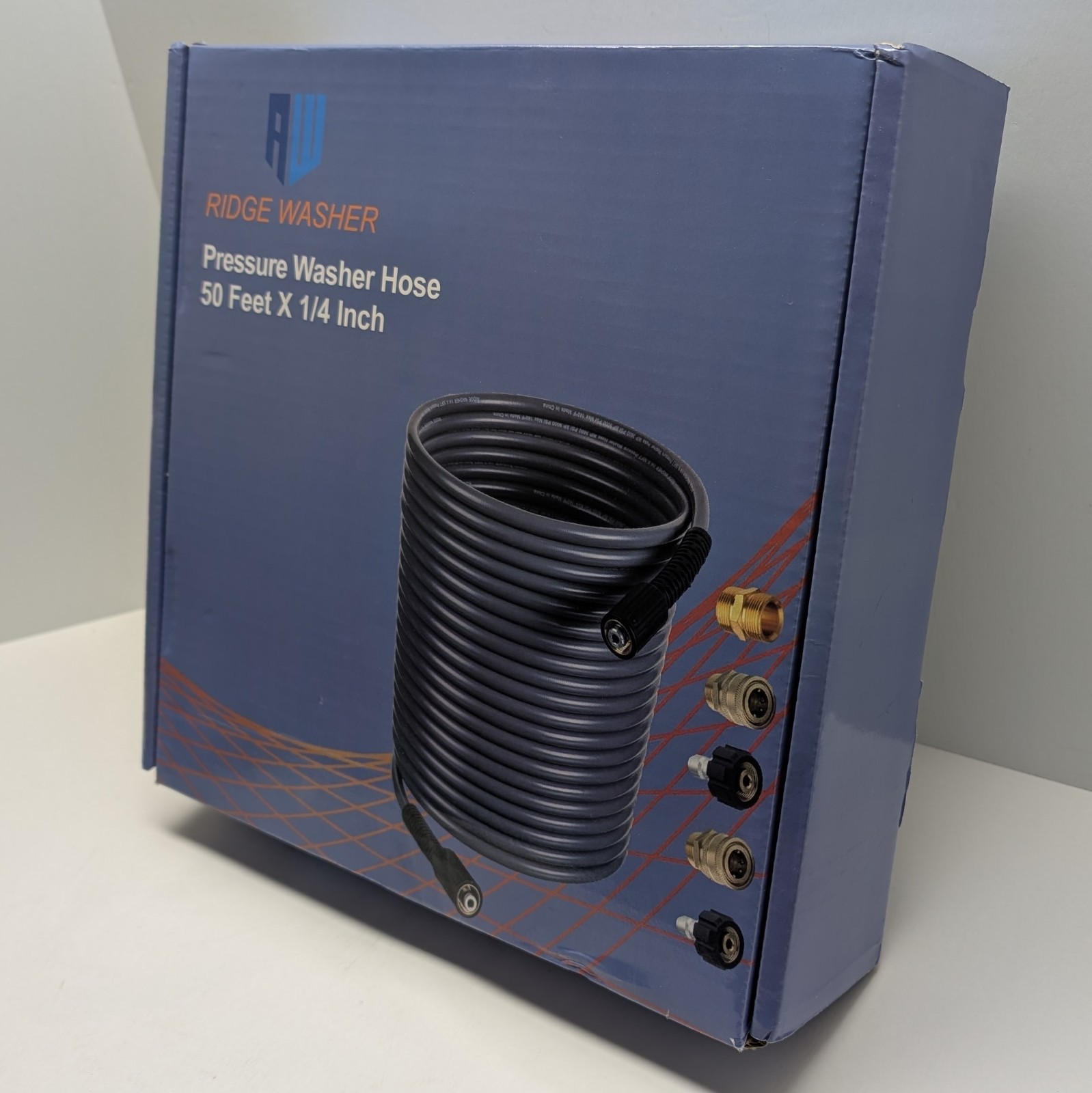 RIDGE WASHER Pressure Washer Hose 50 FT, 1/4 Inch for Most with M22 14mm Fitting