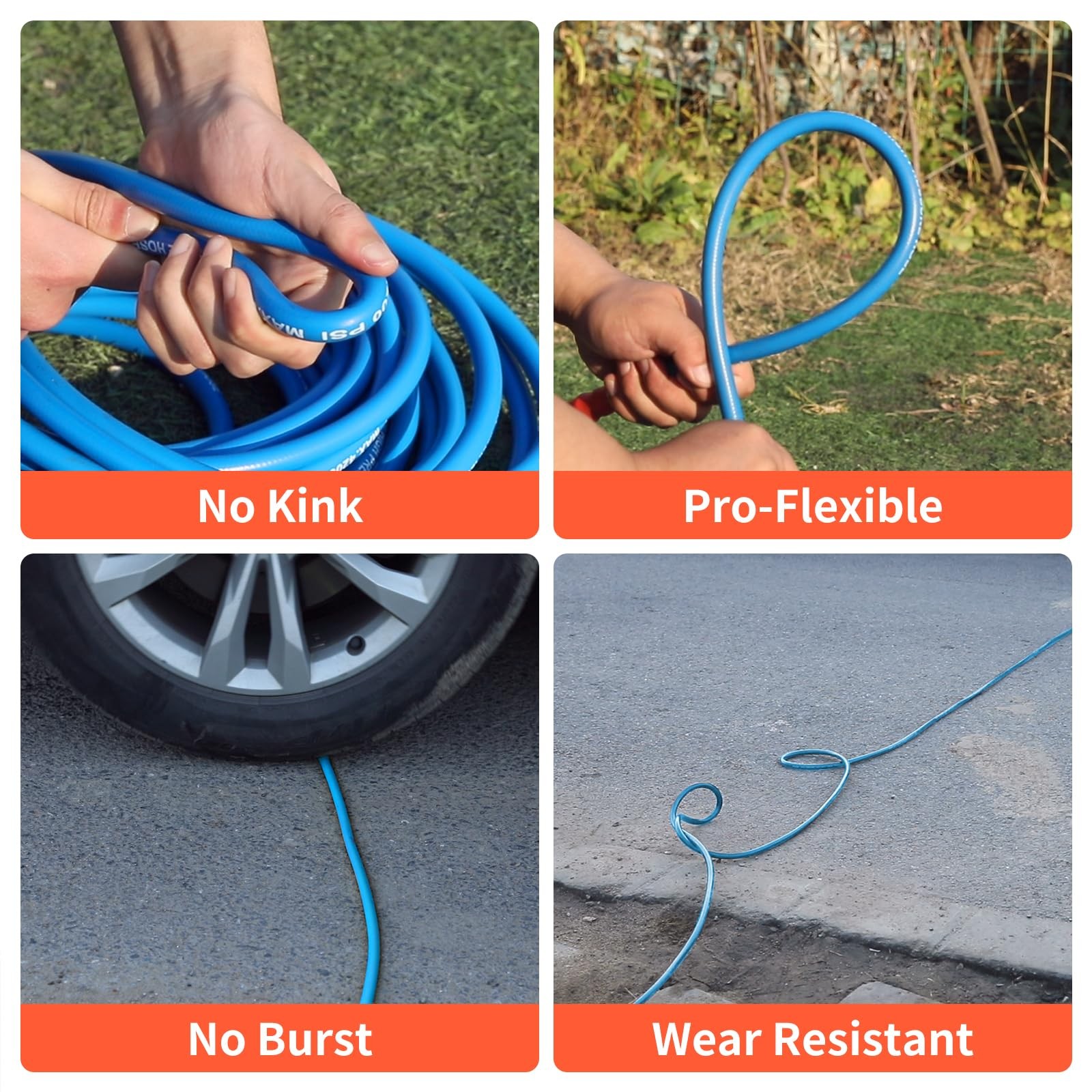 Pressure Washer Gun and Hose 3600 PSI, 50 FT Power Washer Hose, Extension Wan…