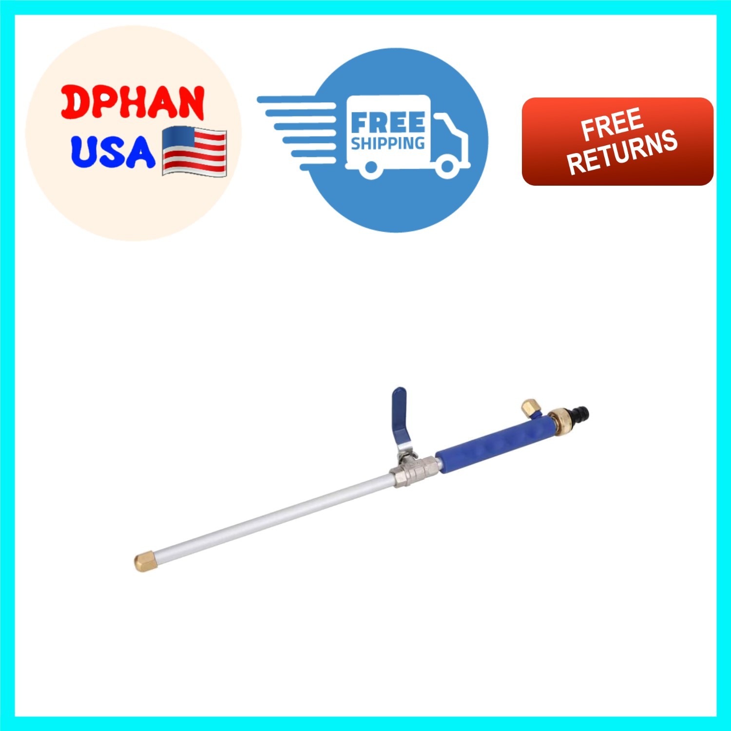 Power Washer Spray Nozzle with Ergonomic Handle – Hydro Jet for Cars and Windows