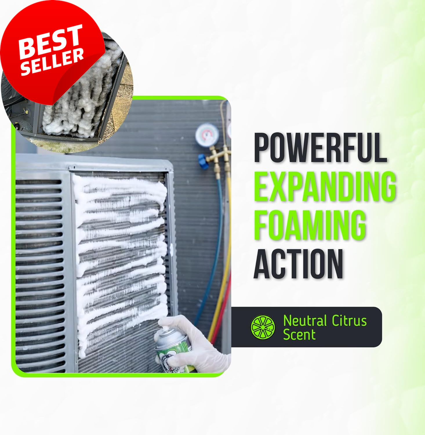 Foam Blaster AC Coil Cleaner 3-Pack | No Rinse, Citrus Scent for Evaporators