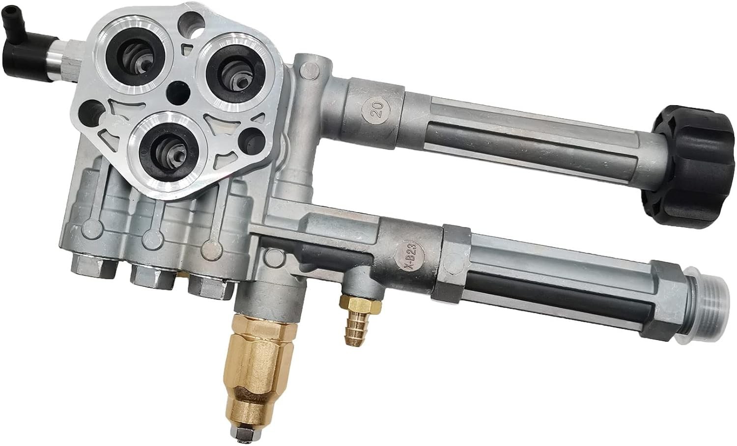 Compatible Pump Head Assembly for Pressure Washers – Aluminum, 2.2 GPM Flow