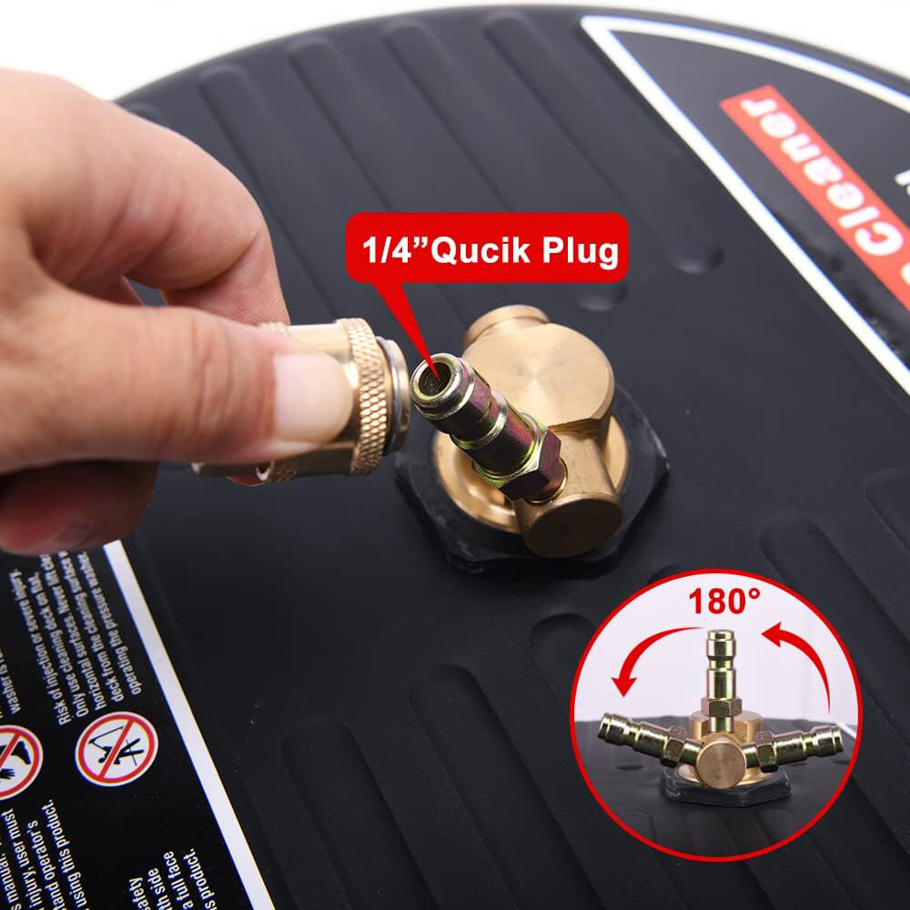 15 Inch / 24 Inch Pressure Washer Surface Cleaner Undercarriage Cleaner 4000 PSI