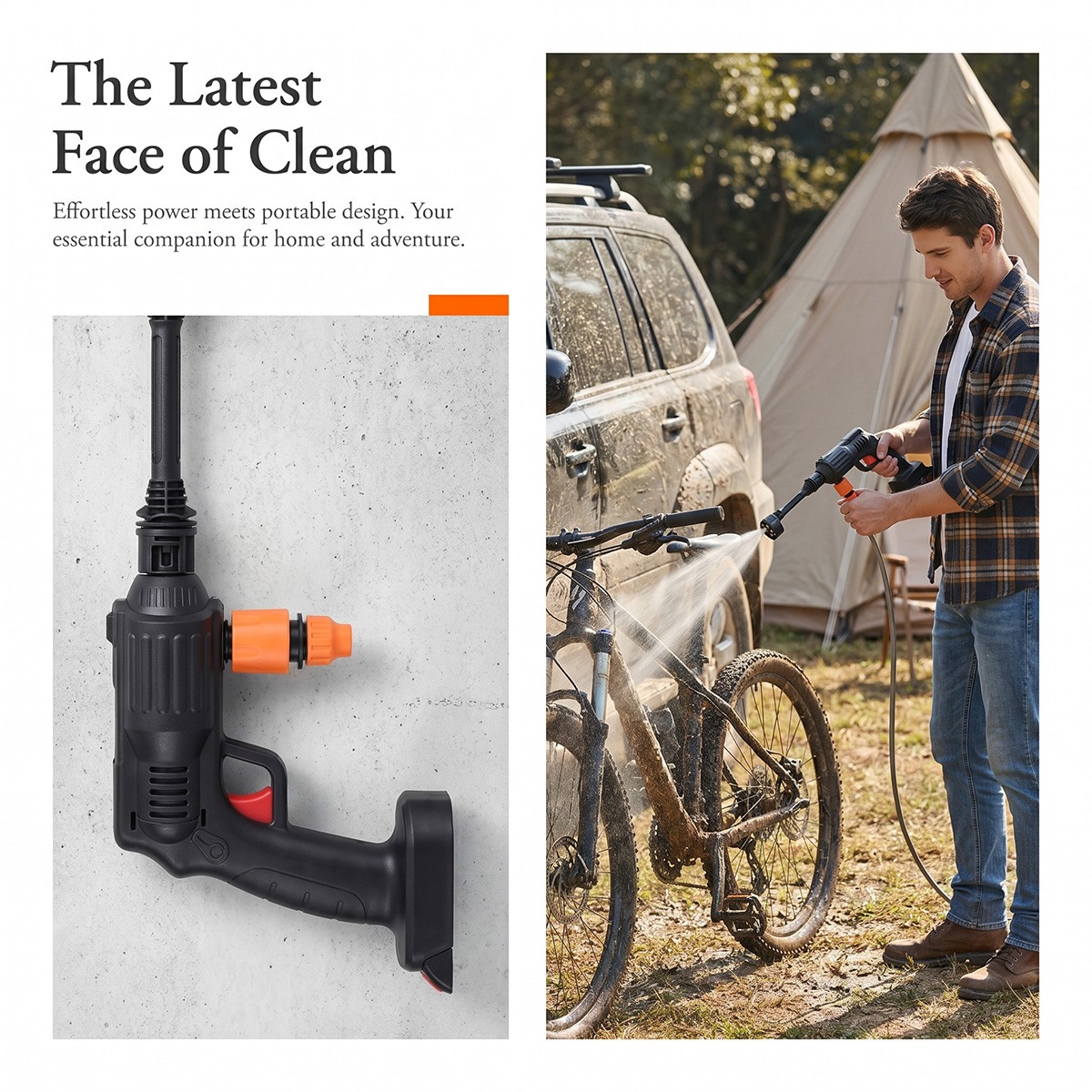 Cordless Electric High Pressure Water Spray Car Gun Portable Washer Clean Tool
