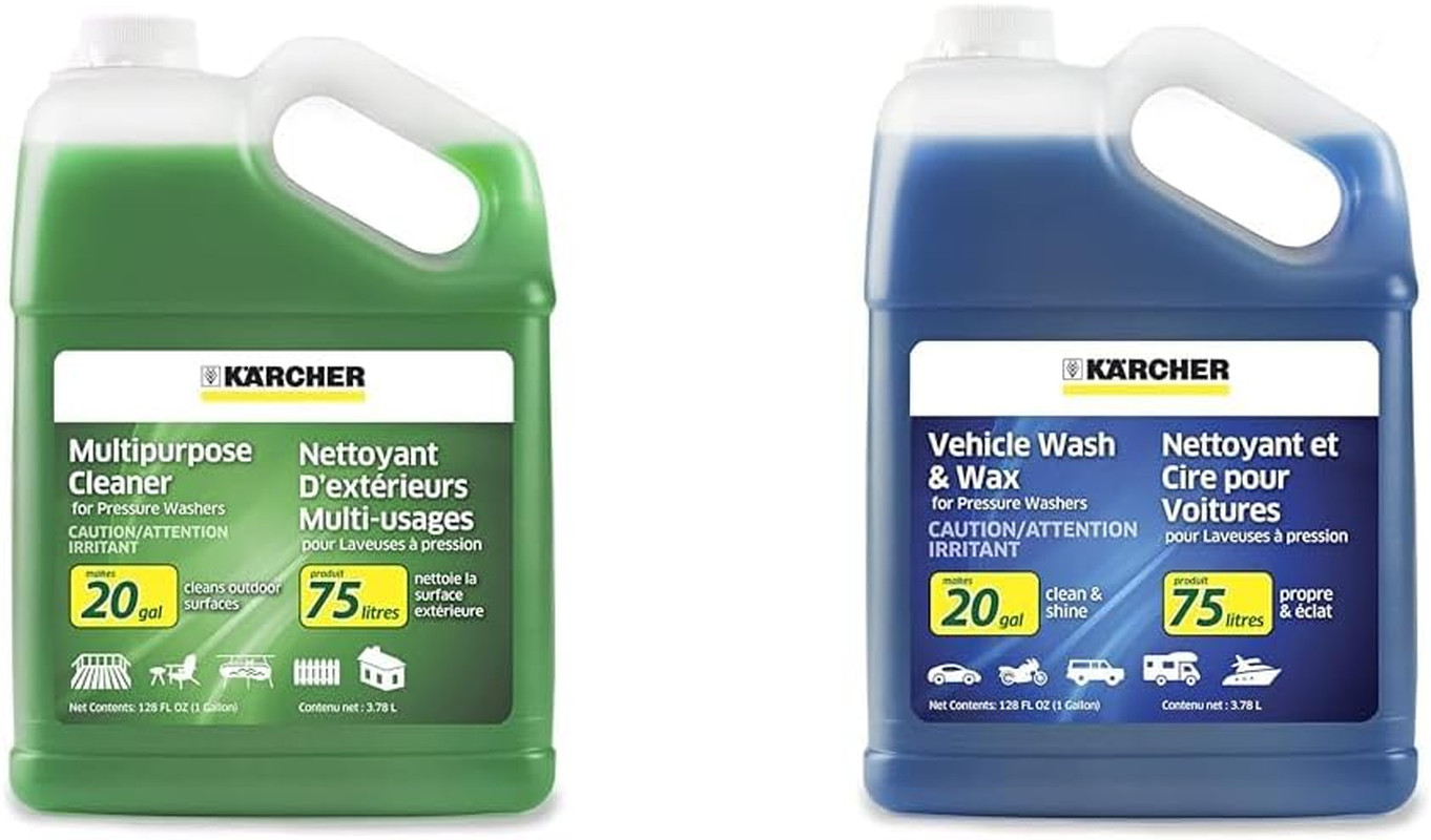Kärcher Pressure Washer Cleaning Soap Concentrate Bundle – Multi-Purpose for Out