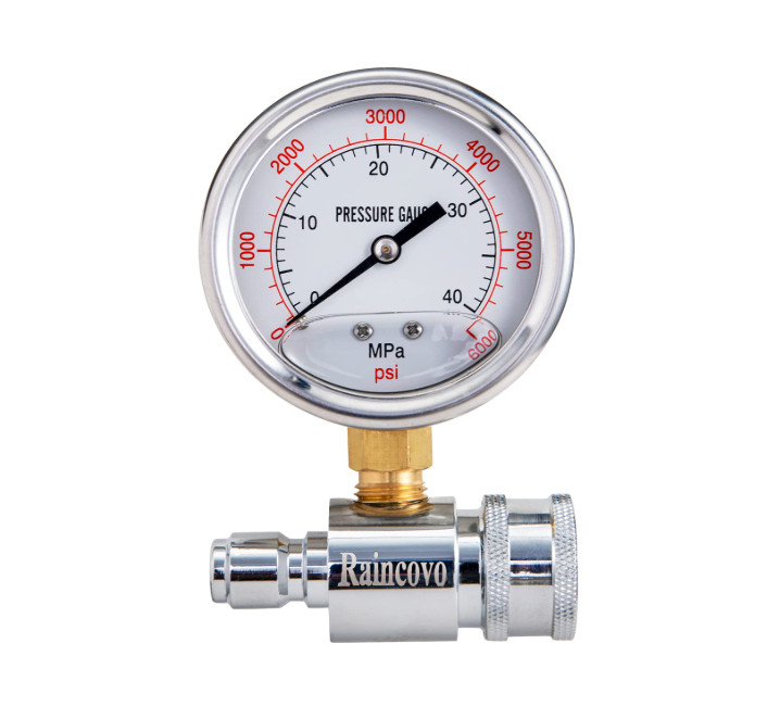 Pressure Washer Gauge 6000PSI 3/8 Inch Quick Connect Power Washer Gauge Interior