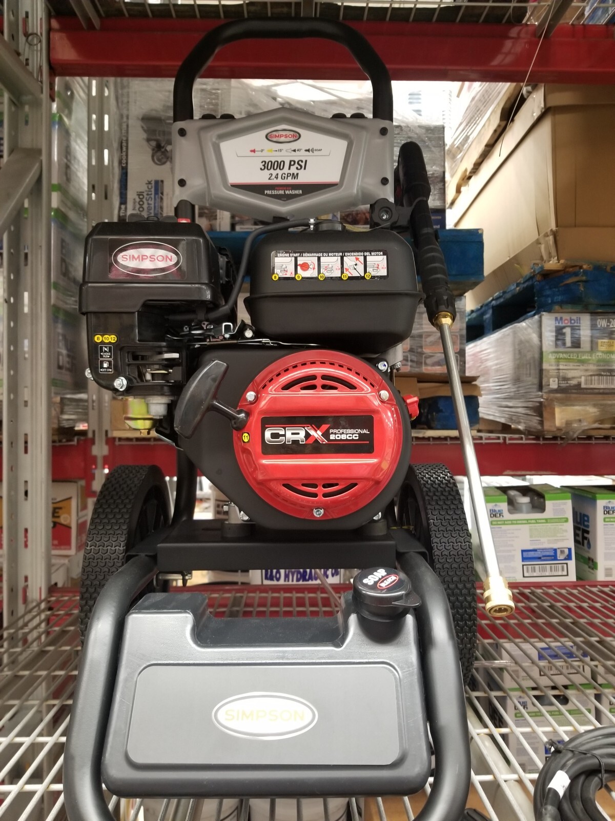 Simpson Megashot MS61220 49-State 3000 PSI 2.4 GPM CRX 208cc Gas Pressure Washer