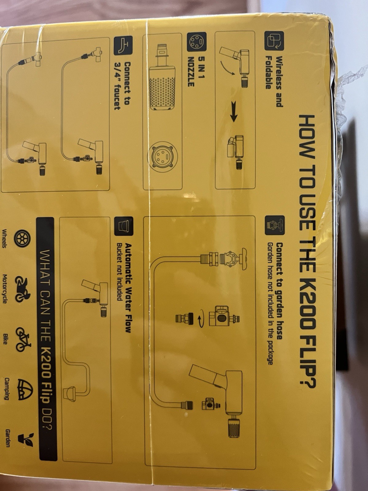 Fanttik K200 Flip Cordless Foldable Portable Battery Cold Water Pressure Washer