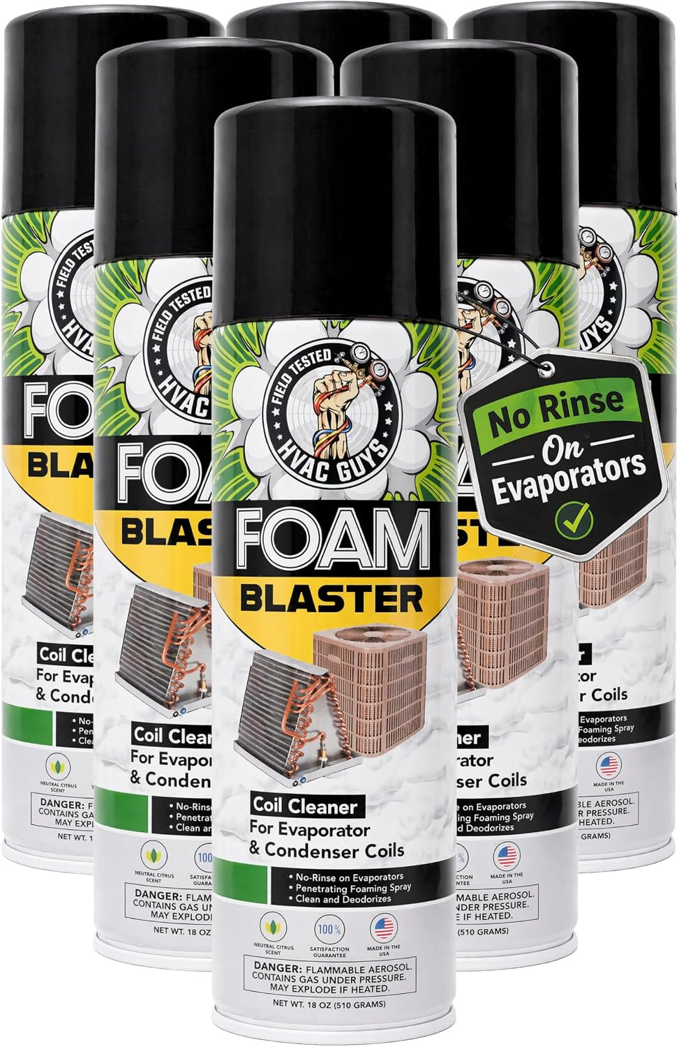 Foam Blaster AC Coil Cleaner Foam Spray | HVAC Coil Cleaner for AC Unit | Profes