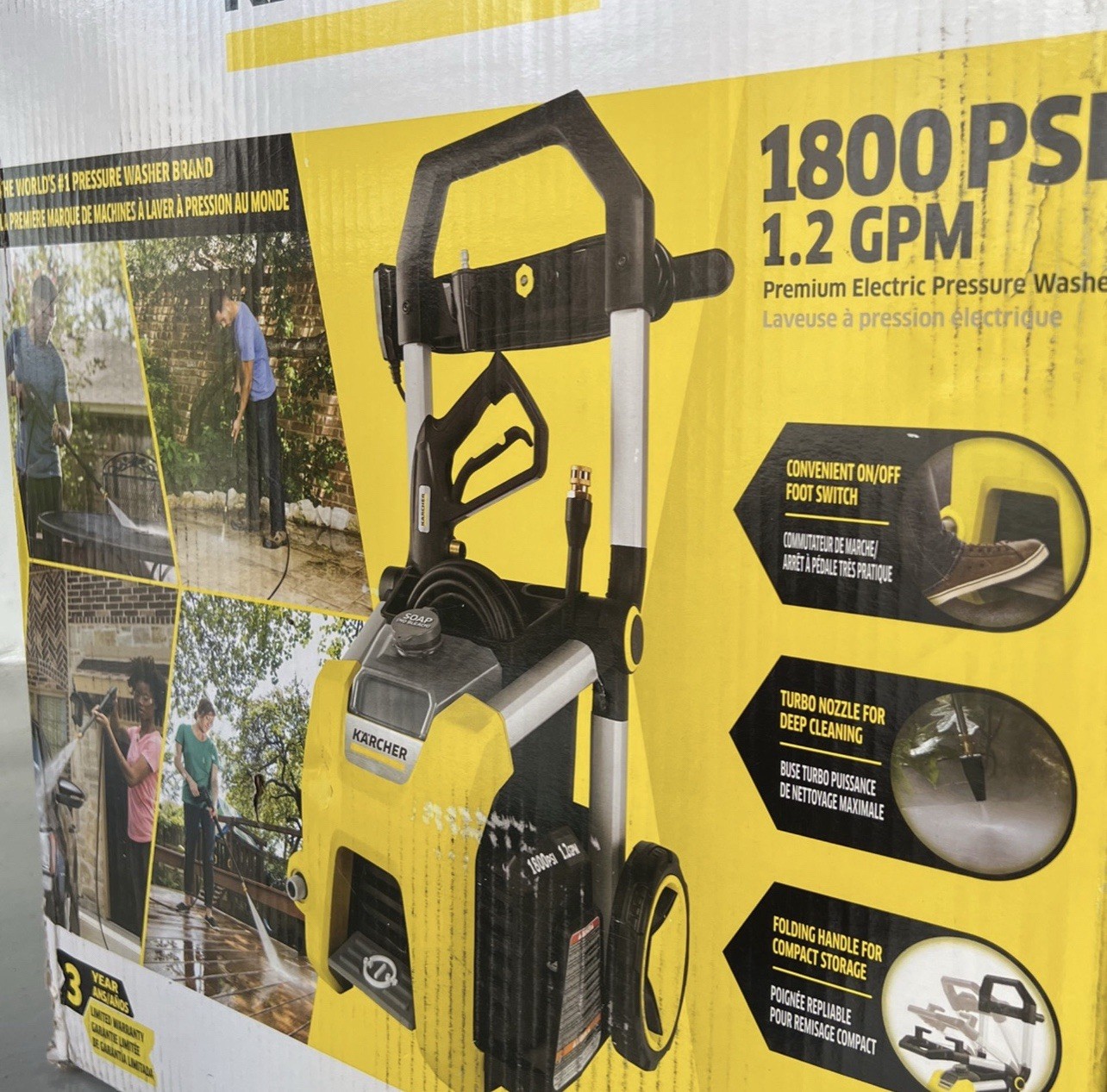 Karcher 1800 PSI Electric Pressure Washer 1800 PSI 1.2 GPM Portable