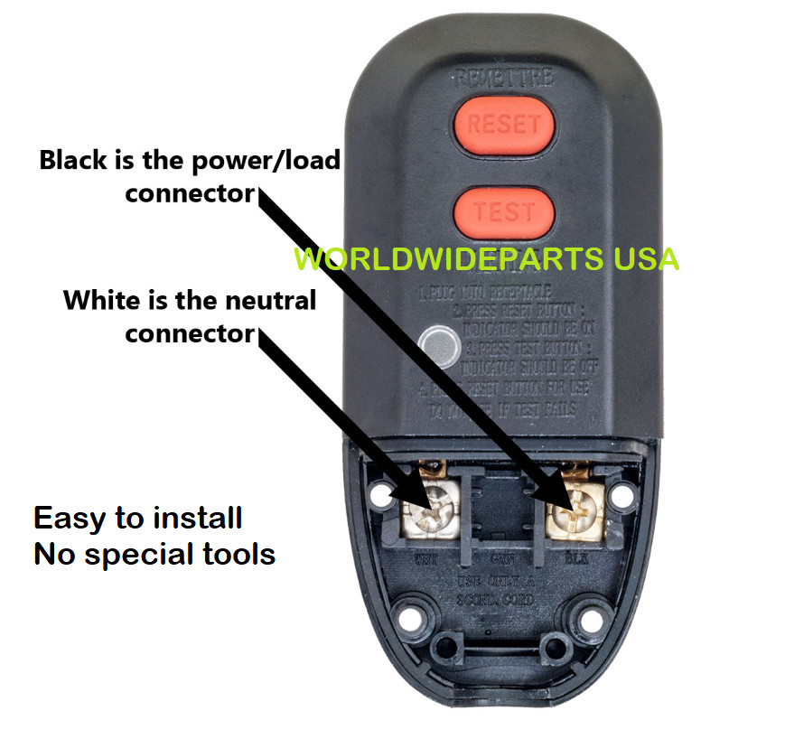 OAONAN GFCI Replacement AC Plug Assembly 2-Prongs with protected reset circuit