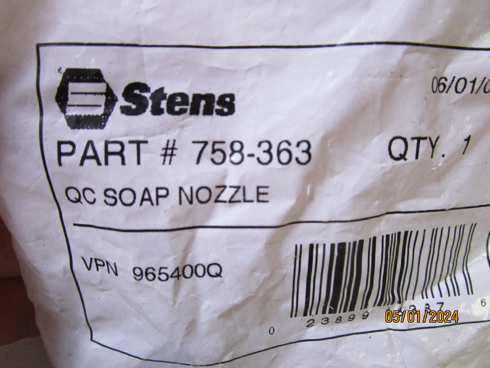 Stens 758-363 Quick Connect Coupler Soap Nozzle Fit 1200-5000 PSI Power Wash SZ2