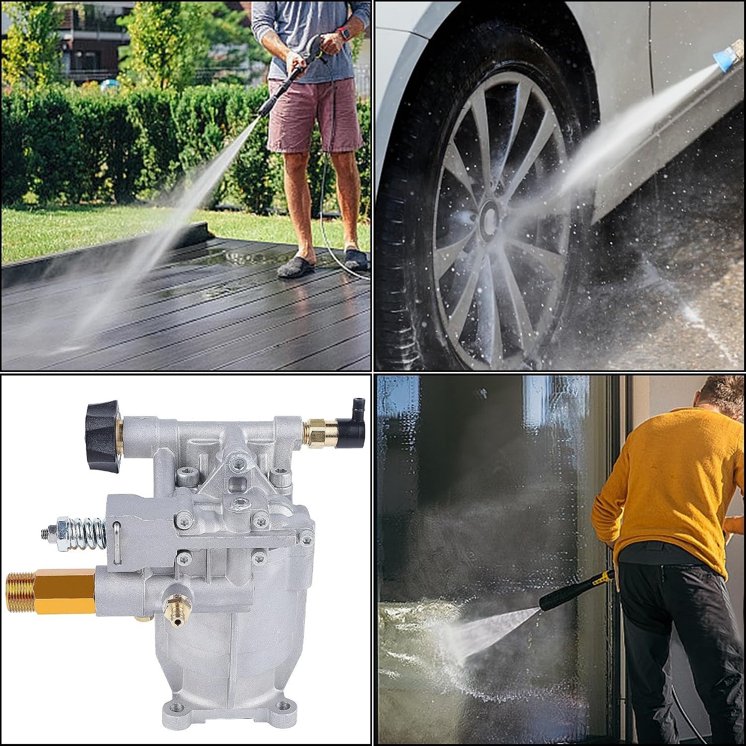 Replacement 3400 PSI Aluminum Pressure Washer Pump for Gas Washers, Easy Install