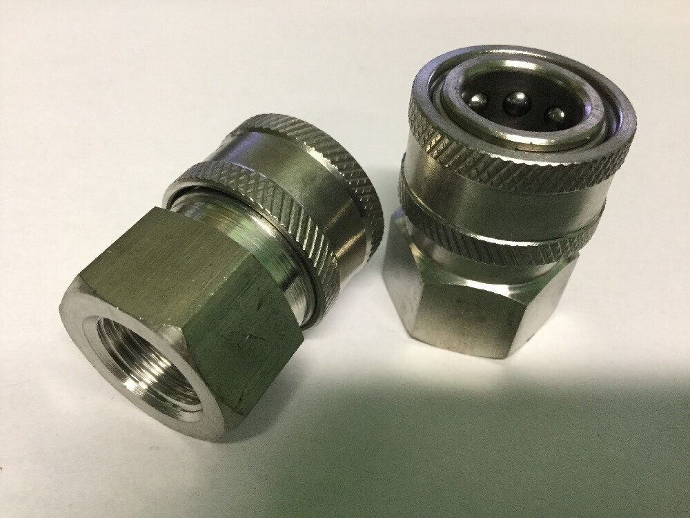 2- Power Pressure Washer 3/8″ FPT Quick Connect Socket 4000 PSI Stainless Steel
