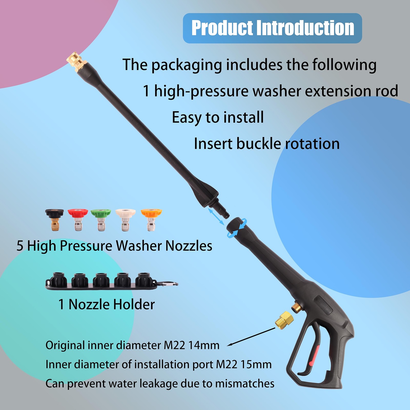 Pressure Washer Spray Gun – for Ryobi Pressure Washer Gun M22-14MM and M22-15…
