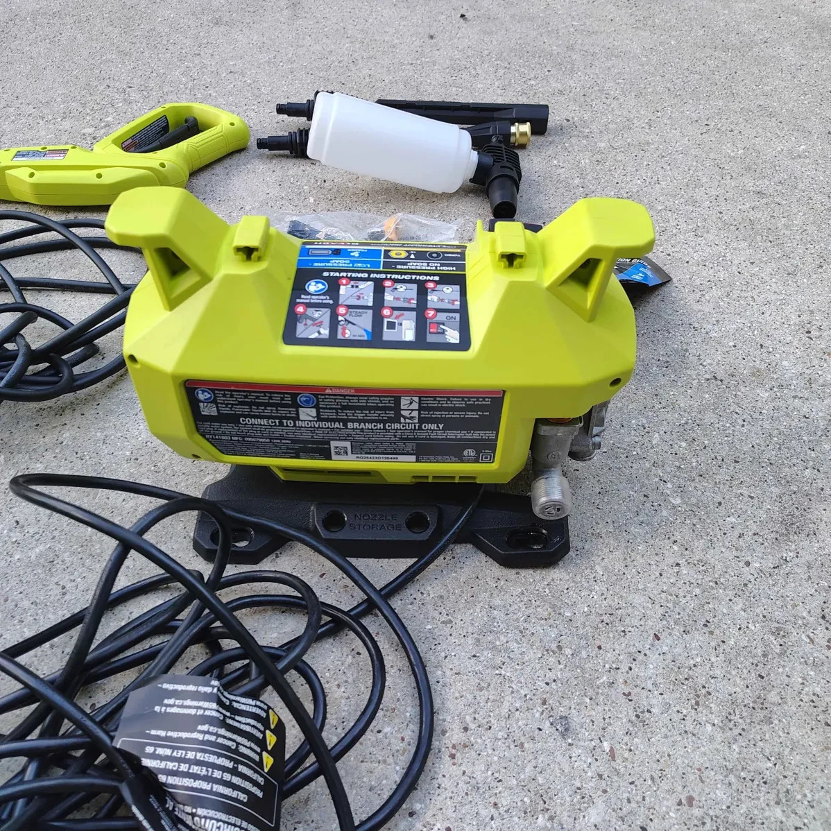 RYOBI 1800 PSI 1.2 GPM Cold Water Corded Electric Pressure Washer RY141803